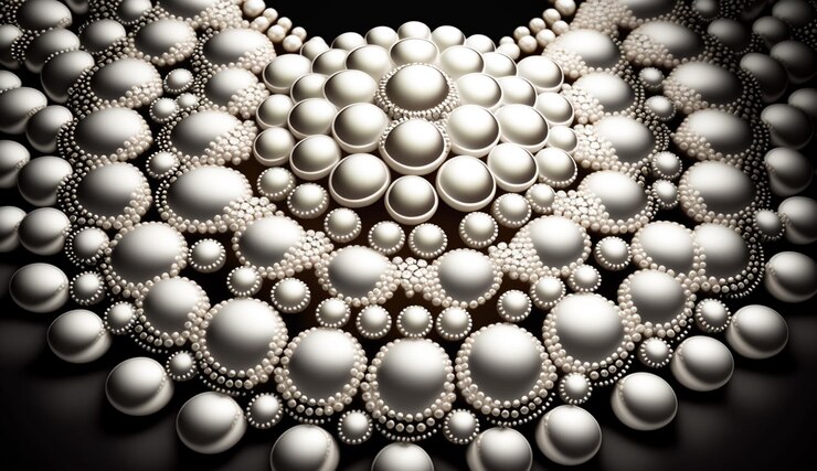 Foto joyería brillante círculo de perlas elegancia chispeante generada por ia