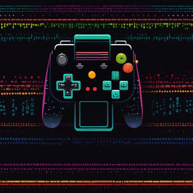 Joystick de juego inalámbrico aislado en fondo oscuro