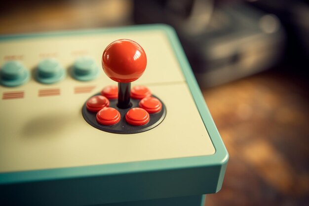 Joystick und Tasten für Retro-Arcade-Spiele