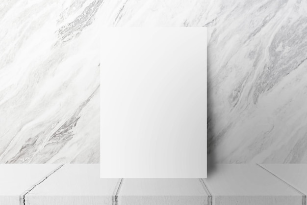 JPG Papel A4 en blanco sobre fondo de podio