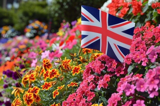 Foto jubileo de la reina jubileo del reino unido bandera de la unión bandera de los estados unidos jack bandera union jack bandera británica buntin