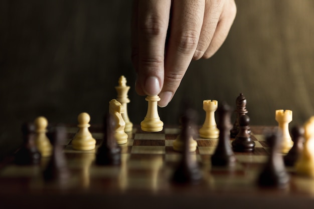 Juego de ajedrez, plan de estrategia para ganar el concepto
