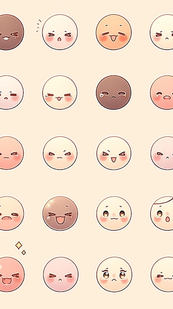 El juego de emoticones de manga