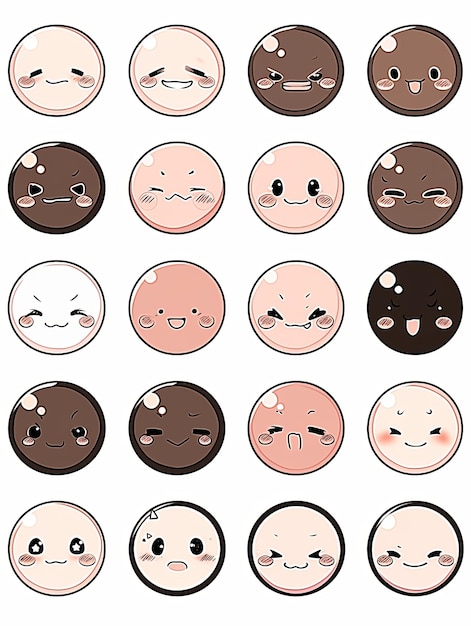 Foto el juego de emoticones de manga