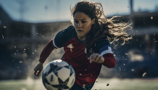 Juego de fútbol femenino en el campo de fútbol Fotografía editorial Juego de partidos de fútbol