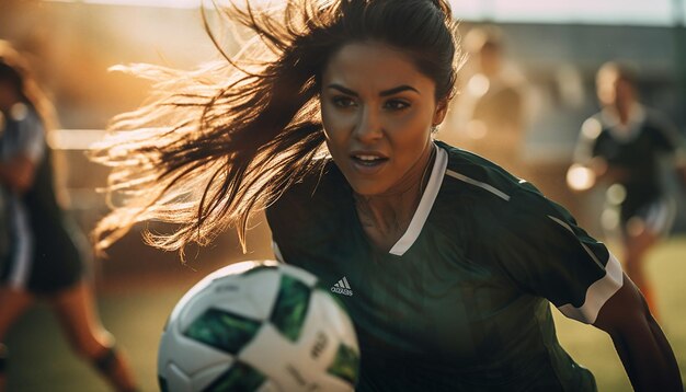 Juego de fútbol femenino en el campo de fútbol Fotografía editorial Juego de partidos de fútbol