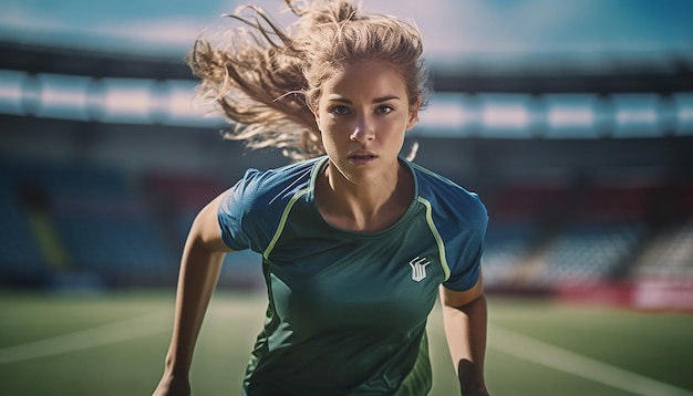 Juego de fútbol femenino en el campo de fútbol Fotografía editorial Juego de partidos de fútbol