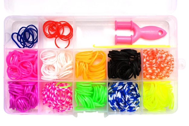 Juego de gomas para tejer pulseras