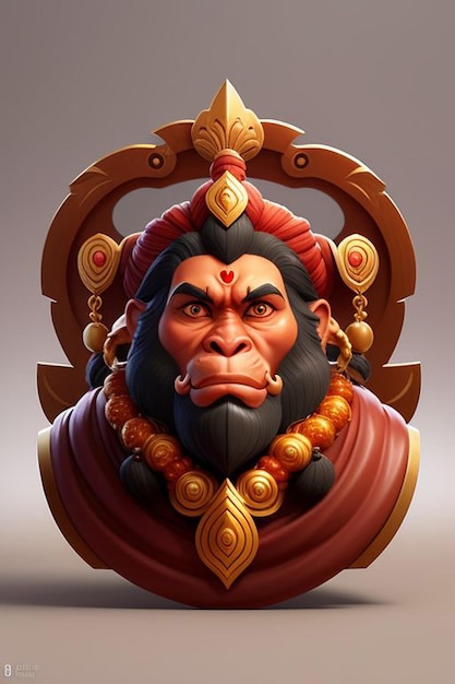 El juego de Lord Shree Hanuman ji Lord Hanuman modelo 3D