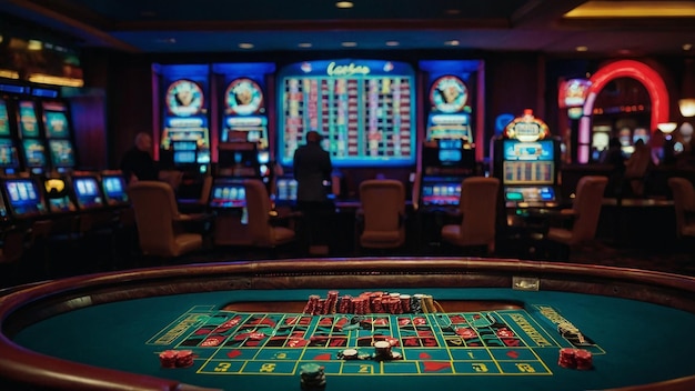 un juego de mesa se muestra en un casino