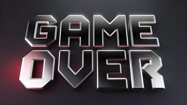 Juego metálico 3D sobre texto diseño retro pixelado