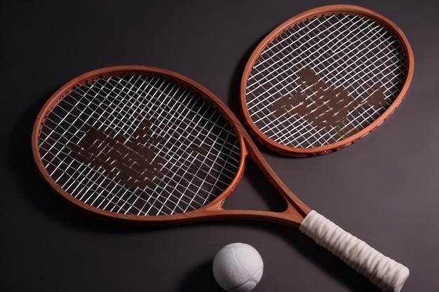 Juego de raquetas y pelotas de tenis IA generativa