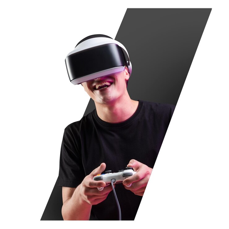 juego de realidad virtual png insignia pegatina fondo transparente