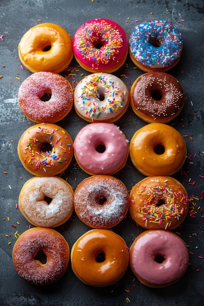 Un juego de rosquillas en una mesa Día Nacional de las Rosquillas