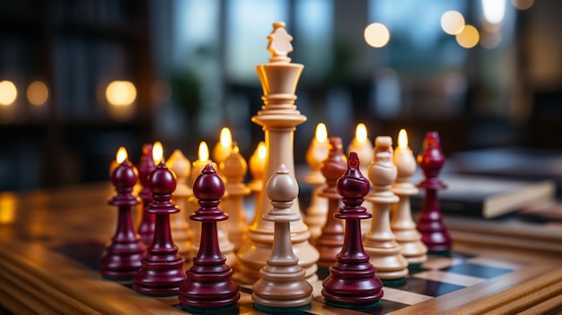 Juego de tablero de ajedrez para ideas y competencia