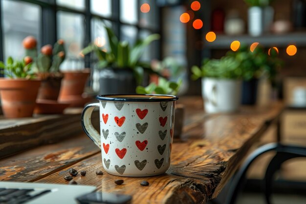 El juego de tazas de café de amor fotografía profesional