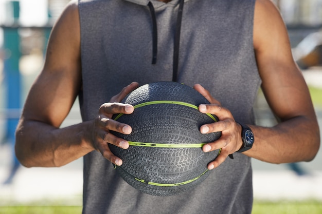 Jugador de baloncesto africano Closeup