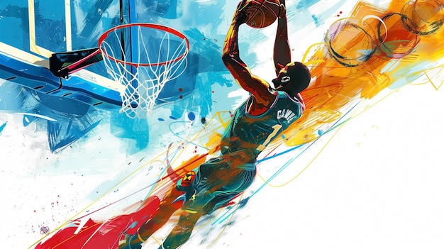 Jugador de baloncesto dinámico
