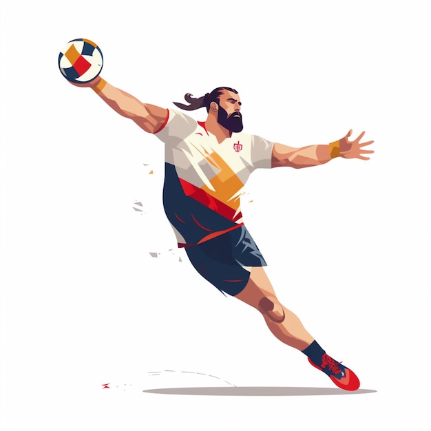 jugador de balonmano dando un pase