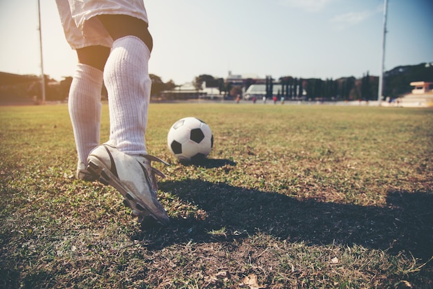 Jugador de fútbol en acción