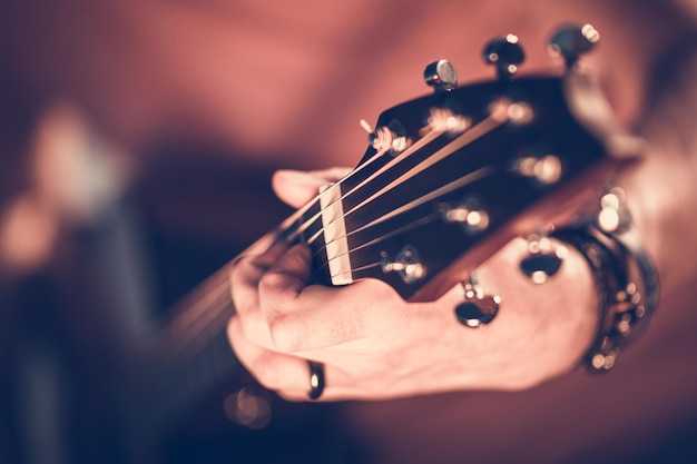 Foto jugador de guitarra de rock