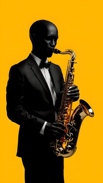 Foto jugador de saxofón