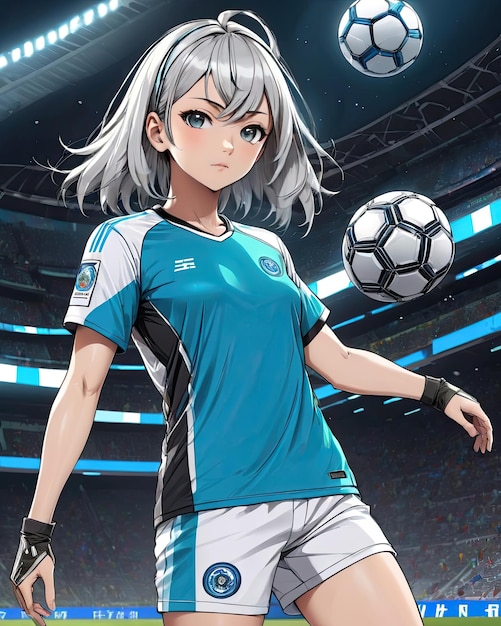 Jugadora de fútbol femenino de anime