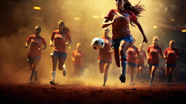 Foto jugadora de fútbol femenino