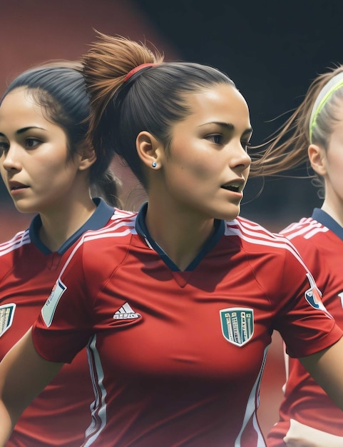 Foto jugadoras de fútbol femenino