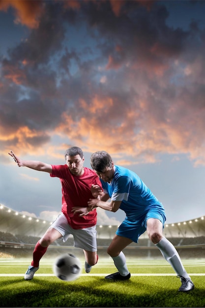 Foto jugadores de fútbol americano en la acción jn grand arena