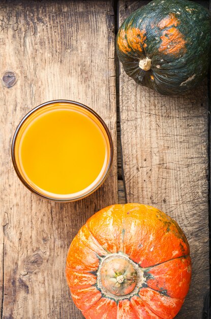 Jugo de calabaza fresca