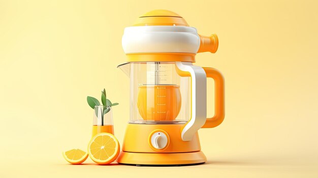 Foto jugo eléctrico con jugo fresco