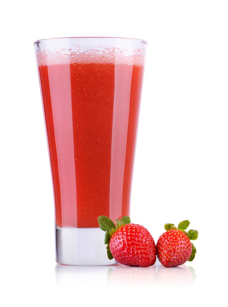 Jugo de fresa fresca