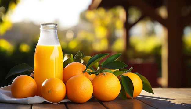 De jugo fresco de naranja