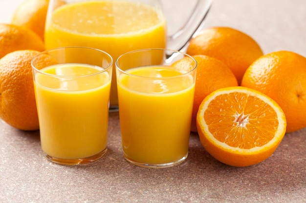 De jugo fresco de naranja