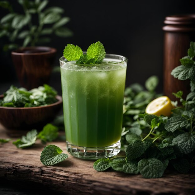 Jugo de Gotu Kola Bebida refrescante estilo asiático a base de hierbas