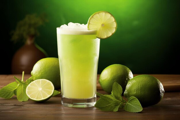 Foto jugo de limón con sabor a limón