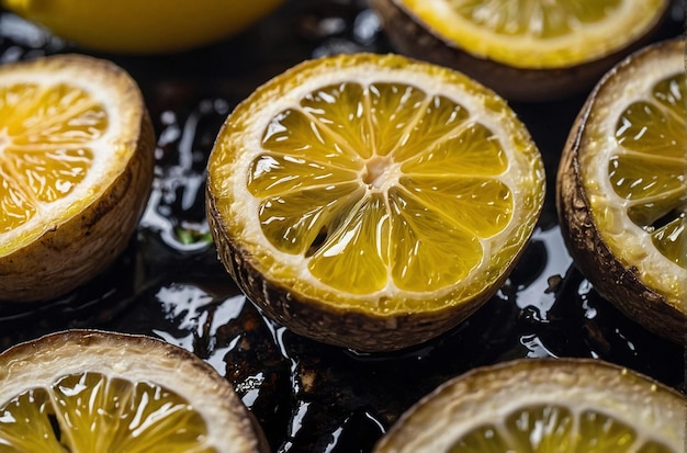 Jugo de limón en setas portobello a la parrilla