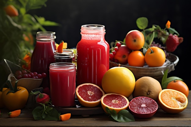 Jugo de limpieza para el bienestar jugo de fruta casero