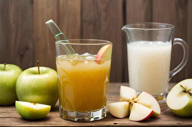 Jugo de manzana fresco