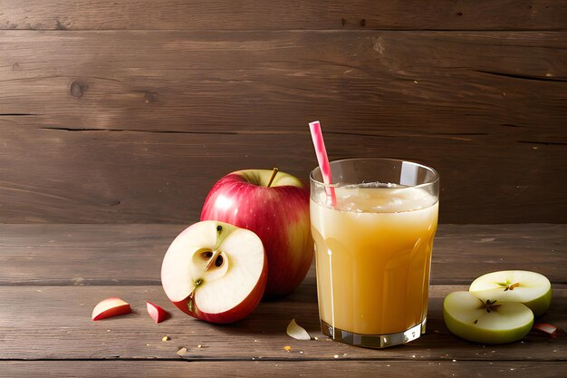 Jugo de manzana fresco