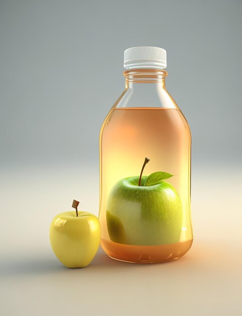 Jugo de manzana modelo 3d