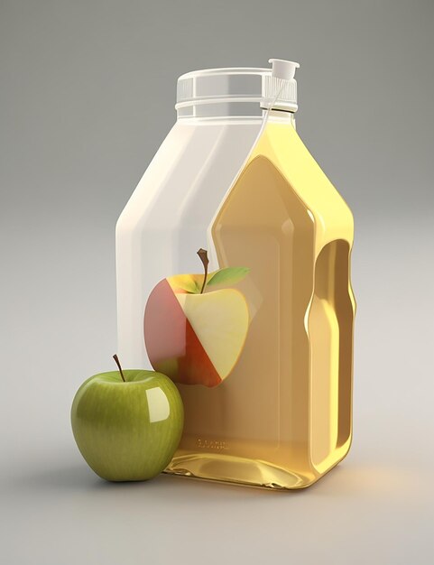 Jugo de manzana modelo 3d