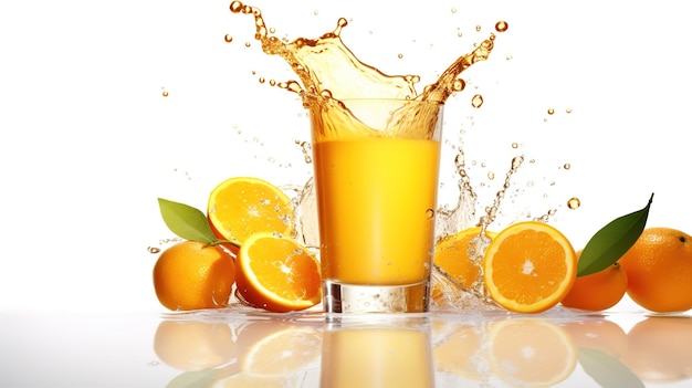 Jugo de naranja fresco y frío