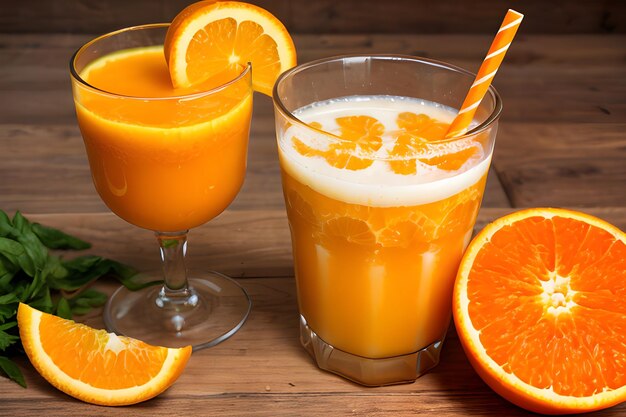 Jugo de naranja fresco