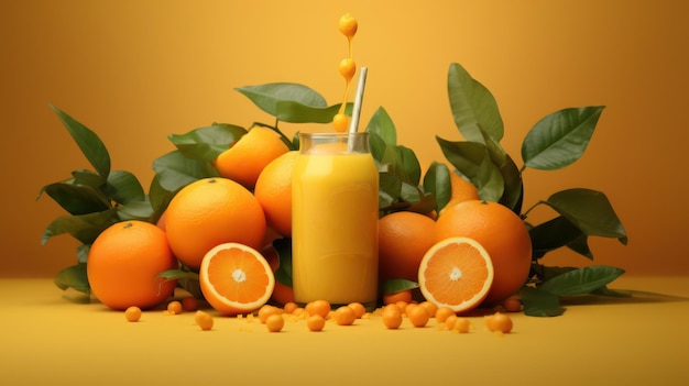 Jugo de naranja y naranja