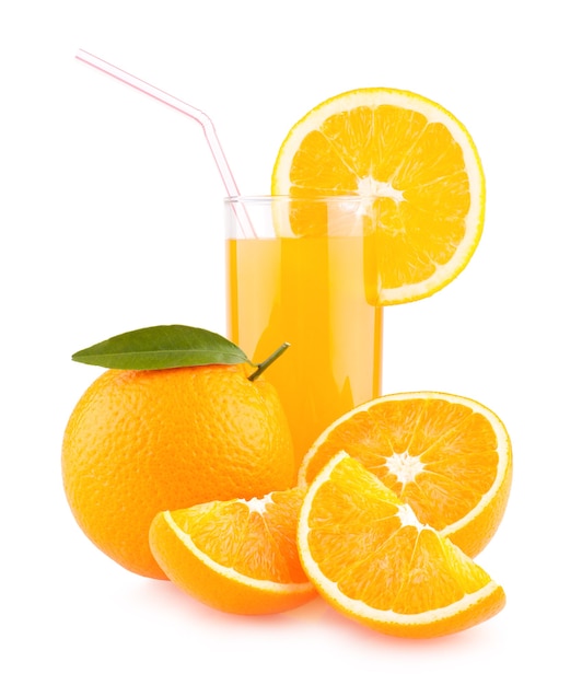 Jugo de naranja con naranjas