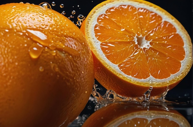 Jugo de naranja recién exprimido