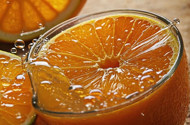 Jugo de naranja refrescante y fresco