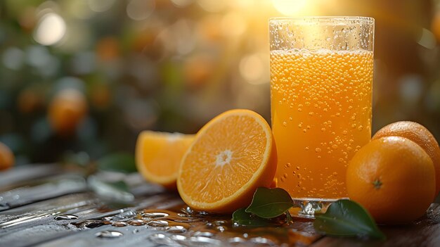 Jugo de naranja refrescante